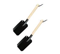 SHINEOFI 2 Piezas Pala de Plantación Ecológica con Mango de Madera para Jardinería Hogareña de Negro y Práctica para Plantar Flores y Frutas