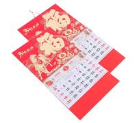 SHINEOFI 2 piezas Pared con de Vacaciones Internacionales Planificador Anual Rojo para Organización de Fechas