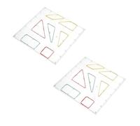 SHINEOFI 2 Piezas Placa de Uñas Geométrica Transparente de Unidades Accesorio para Aprendizaje Matemático de Primaria y Jardín de Infancia Tablero Didáctico Seguro y Pulido