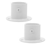 SHINEOFI 2 Piezas Soporte Ajustable para Barra de Ropa en Acero Inoxidable Blanco Estructura Lateral Doble, Soporte Resistente Adecuado para Dormitorios y Lavanderías
