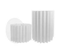 SHINEOFI 2 Piezas Soporte para Tartas para Fiestas, Columnas Romanas de Papel, Plegable, Altura Ajustable, Estructura de Panal, Blanco, con Tablero, para Decoración de Fiestas y Bodas