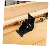 SHINEOFI 2 Piezas Soportes Plegables para Patas de Mesa de Hierro con Bisagras Autobloqueantes Herrajes Resistentes para Muebles Pesados Armarios y Escritorios de Negras