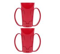 SHINEOFI 2 Piezas Taza de Bebida para Pacientes con Disfagia con Doble Asa y Diseño de Escotadura Inclinado, Plástico Ligero y Fácil de Limpiar para Uso en Centros Médicos