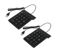 SHINEOFI 2 Piezas Teclado USB Portátil Teclas para Contabilidad Financiera Compatible con Laptop PC y Escritorio Teclado para Banca y Uso Profesional
