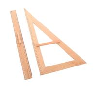 SHINEOFI 2 Reglas de Madera para Estudiantes Doble Escala y Medición Clara, Herramienta Didáctica para Aula y Dibujo, Tamaño 50cm, Ideales para Enseñanza
