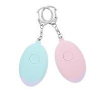 SHINEOFI 2 Series Alarma De Emergencia Personal con Luz Led De Alarma Sonora para Mujeres Y Mayores Protección Portátil Color Rosa Y Azul para Situaciones De Emergencia 2 Piezas X 2