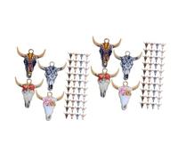SHINEOFI 2 Series Colgante De Cabeza De Toro Collar Impresión De Vacas Perlas De Vaca Amuletos Para Hacer Joyas Encantos De Toro Encantos Del Pendiente Vaquera Aleación 40 Piezas