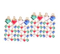 SHINEOFI 2 Series Colgante De Cristal Fabricación De Collares Cúbico Cuarzo Chicas Encanto Amuletos De Cuentas Joyas De Turquesa Dijes Para Pulseras Aleación De Zinc 40 Piezas