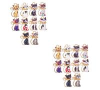 SHINEOFI 2 Series Colgante De Gato Felpa Hola Encantos Lindos De La Pulsera Colgantes Del Encanto Del Gato Encantos De La Joyería Del Gato Amuletos Para Hacer Joyas Aleación 20 Piezas*2