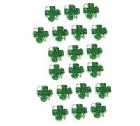 SHINEOFI 2 Series Colgante De Trébol De Cuatro Hojas Joyería De Trébol De Bricolaje Colgantes De Cuatro Hojas Amuletos De Joyería Para Hacer Joyas Dijes Para Collares Diy Green 20 Piezas*2