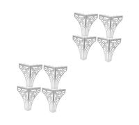 SHINEOFI 2 Series Patas De Metal para Gabinete Patas De Mesa De Repuesto Cortas Ajustables para Muebles De Soporte para Sofá De Escritorio Pequeñas 4 Piezas*2
