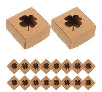 SHINEOFI 20 Cajas de Embalaje de Jabón Kraft Pequeñas de Papel Diseño de Trébol para Regalos en Casa o Tiendas de Pasteles