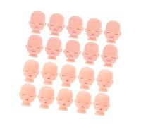 SHINEOFI 20 Piezas Cabeza De Muñeca Dormida Mini Muñecas Chica Diminuto Accesorios Cabezas Diminutas Decoración Colgante De Llavero Práctica Cabeza De Muñeca Partes De La Muñeca El Plastico