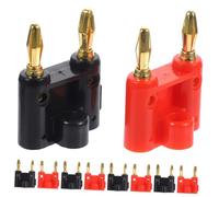 SHINEOFI 20 Piezas Conectores de Altavoz de Doble Banana para Cables de Audio Conectores de Clips Tipo Banana para Instalación de Altavoces y Equipos de Audio la del Sonido