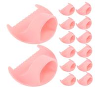 SHINEOFI 20 Piezas Guía de Costura para Borde con Regla Medidora de Dedo Herramienta de Asistencia para Coser Plantilla de Costura para Puntadas Uniformes Tela Rosa