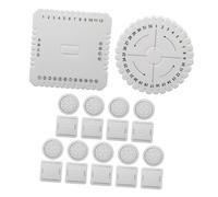 SHINEOFI 20 Piezas Herramientas Para Tejer a Mano Disco De Tejido De Hilo Placa De Tejido Cuadrado De Hilo Placa De Disco De Trenzas De Brazalete Blanco El Plastico