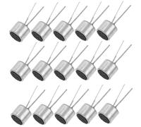 SHINEOFI 20 Piezas Micrófono de Condensador Electret de Pines Captación Cilíndrica Sensibilidad Teatros y Grabaciones