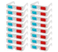 SHINEOFI 20 Unidades Gafas 3D de Papel Rojo y Azul para Cine en Casa Diseño Liviano y Lentes Anaglifo para Visión Tridimensional Cómoda y Clara