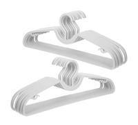 SHINEOFI 20 Unidades Perchas de Plástico Blanco Antideslizantes y Compactas para Sudaderas y Camisetas Ideales para Viajes y Dormitorios Universitarios