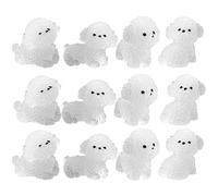 SHINEOFI 24 Piezas de Mini Decoraciones de Resina Diseño de Cachorro Que Brillan Oscuridad para Micro Paisajes y Decoración Ligera de Escritorio Varios Estilos
