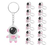 SHINEOFI 24 Piezas Llavero Colgante de Astronauta de Pvc, Diseño de Dibujos Animados y Estructura de Anillo Único, Adecuado para Rellenar Bolsas de Obsequio en Fiestas