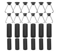 SHINEOFI 24 Piezas Puntas Metálicas para Cordones de Sudadera y Pantalones, 24 Piezas (12 Medianas 20X7X5 MM 12 Pequeñas 17X6X4 MM), Accesorios Duraderos de Metal Negro para Reemplazo y