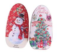 SHINEOFI 2piezas Cajas De Dulces Para Envolver Regalos Recipientes Creativos De Hojalata Tarros Para Dulces Para Fiestas De Navidad Kit