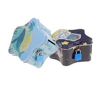 SHINEOFI 2piezas Hucha De Hojalata Alcancía De Hojalata Para Niñas Contenedor De Monedas De Escritorio Para De Dinero Obsequio Infantil Decoración De Fiesta