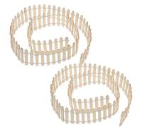 SHINEOFI 2piezas Valla de Paisaje Miniatura Valla de Madera para Aldeas Navideñas Accesorios de Jardín Miniatura Decoración para Casa de Muñecas Manualidades DIY