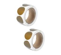 SHINEOFI 2rollos Pegatinas Doradas Autoadhesivas De Etiquetas Redondas Para Decoración De Fiestas y Para Manualidades y Scrapbooking