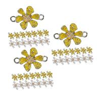 SHINEOFI 3 Juegos Colgante De Aleación Telar Turquesa Equipo Verter Joyas Accesorios Moviles Accesorios Para Moviles Encanto De La Joyería Manualidades Haciendo Encanto De Flores 30 Uds * 3