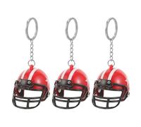 SHINEOFI 3 llaveros de fútbol: Mini Colgante de Casco - Llavero de fútbol, Hockey y Rugby para Mochilas - Llavero Deportivo - Accesorios Deportivos