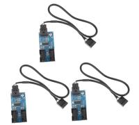 SHINEOFI 3 Piezas Adaptador USB Divisor de Múltiple Concentrador para Placa Base con Adhesivo para Fijación Estable y Reducción de Compatible con Pc