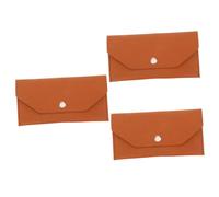 SHINEOFI 3 Piezas Billetera con sobre En Efectivo Billetera Titular De La Tarjeta Delgado Bolsa Titular De Tarjetas De Crédito Bolso De Estilo Bolso Elegante Cartera Práctico Brown PU