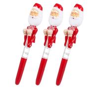 SHINEOFI 3 Piezas Bolígrafos de Navidad con LED Bolígrafo de Santa Claus con Diseño de Guante de Boxeo Lápices de Regalo Divertidos para Juguetes de Papelería Creativos para Relleno de