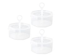 SHINEOFI 3 Piezas Burbujeador de Leche Limpiadora Mini Taza para Hacer Burbujas de Pp Transparente, Fácil de Usar, Diseño Gancho para Colgar y Airear, para Limpiador Facial