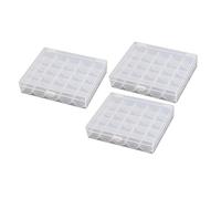 SHINEOFI 3 Piezas caja de rejilla de almacenamiento artesanal caja de la canilla de coser cantante organizador joyas cajón caja de bobinas organizador de bobinas máquina de coser carrete