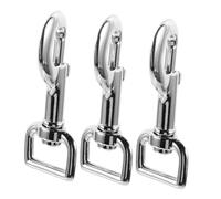 SHINEOFI 3 Piezas Clips Giratorios para Correas de Perro de Aleación de Zinc Duradera Ganchos Seguros y para Paseo Fácil de Usar y Resistente para Perros Pequeños y Grandes Pack