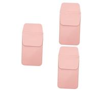 SHINEOFI 3 Piezas Estuche De Cuero Poseedor Protector De Bolsillo para De Laboratorio Camisas De Protectores De Bolsillo Cinturón Bolsa Banda PU Rosa