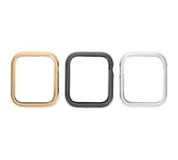 SHINEOFI 3 Piezas Funda Decorativa para Reloj Inteligente de Carcasa Protectora para Watch Negro Plata Dorado Protección Durable y Total Botones