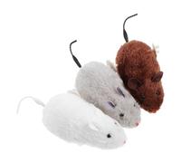 SHINEOFI 3 Piezas Juguetes para Gatos Ratones de Cuerda Peluche Interactivos para Masticar Seguro y Duradero para Gatos de Interior