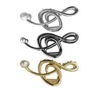 SHINEOFI 3 Piezas Pinza Pelo Forma de Nota Musical y Perla Falsa, de Metal Resistente y Antideslizante, Accesorios Cabello de Mujer en Ocasiones Formales y Casuales