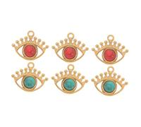 SHINEOFI 3 Series Colgante De Piedra Natural Ojo Para Hacer Joyas Collar De Plata Collar De Cadena Collar Con Dije De Mal De Ojo Amuletos Para Hacer Joyas Acero Inoxidable 2 Piezas X 3