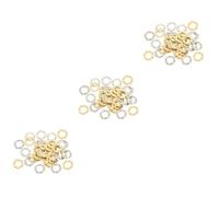 SHINEOFI 3 Series Collar Cuentas De Viaje Dijes Para Hacer Pulseras Kit De Pulsera De Encanto Encantos Para Manualidades Encanto Plateado Hélice Telar Anillos Acero Inoxidable 40 Piezas*3