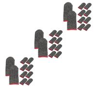 SHINEOFI 3 Series De Juego Consejos De Dedos Protección Pantalla Móvil Guantes De Compresion Guantes Para Jugar Mangas De Del Juego Fibra De Plata Negro 10 Piezas*3