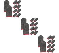 SHINEOFI 3 Series De Juego Manga Sudor Cubrir Pantalla Táctil Tocar Protección Consejos Guantes De Compresion Guantes Para Jugar Fibra De Plata Negro 10 Piezas*3