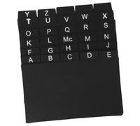 SHINEOFI 30 Piezas Separadores de Tarjetas Índice de Negro Resistentes y Duraderos para Organización de Recetas y Oficina de Espacio para Diario y Compartido