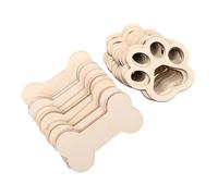 SHINEOFI 30 Piezas Wooden Bone Sign And Dog Paw Cutouts Unfinished Natural Wood Diy Craft Tags For Pets Party Decorations And Versatile Home Decor