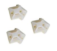 SHINEOFI 300 Piezas Soportes Adhesivos para Cables Bases de Nylon para Gestión de Cables Fijación Fácil para Hogar y Oficina Montajes Autoadhesivos para Bridas Blanco