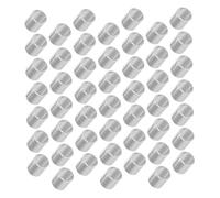 SHINEOFI 3000 Piezas accesorio de joyería perlas de engarce de joyería cuentas de tapón suelto pequeños tubos de engarzado cuentas espaciador de extremo de enjuague tubo de tope cobre Plata
